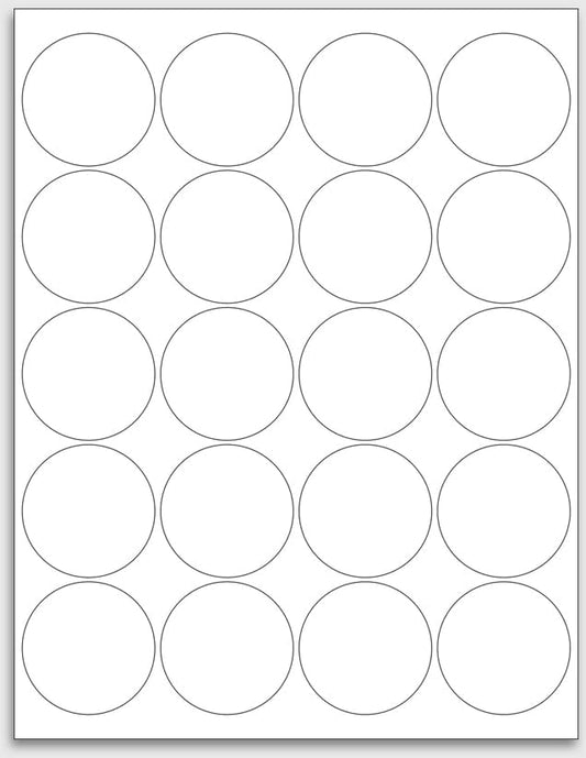 500 Matte White Circle Labels - NextDayLabels