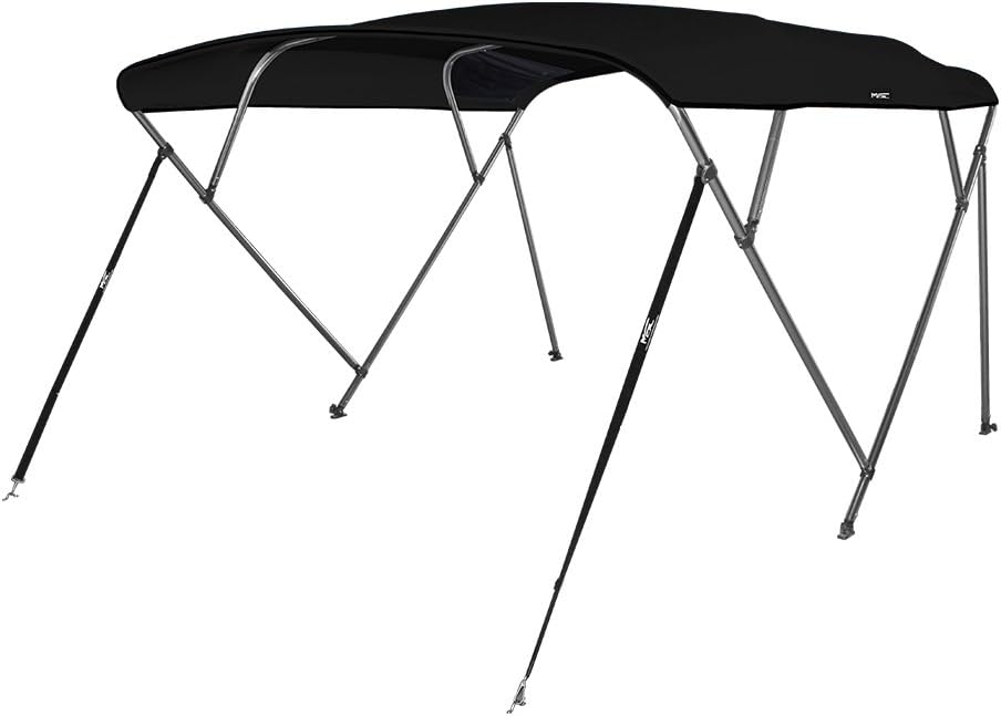 MSC 3 Bow Bimini Top Boat Cover with 600D Polyester Fabric