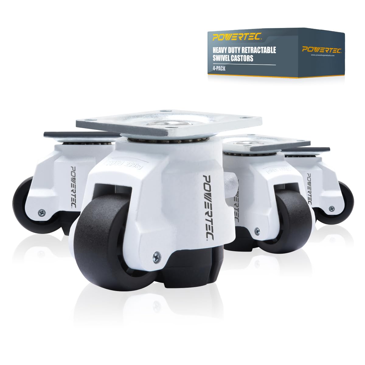 POWERTEC 17300 2-Inch Leveling Casters for Heavy Duty Use
