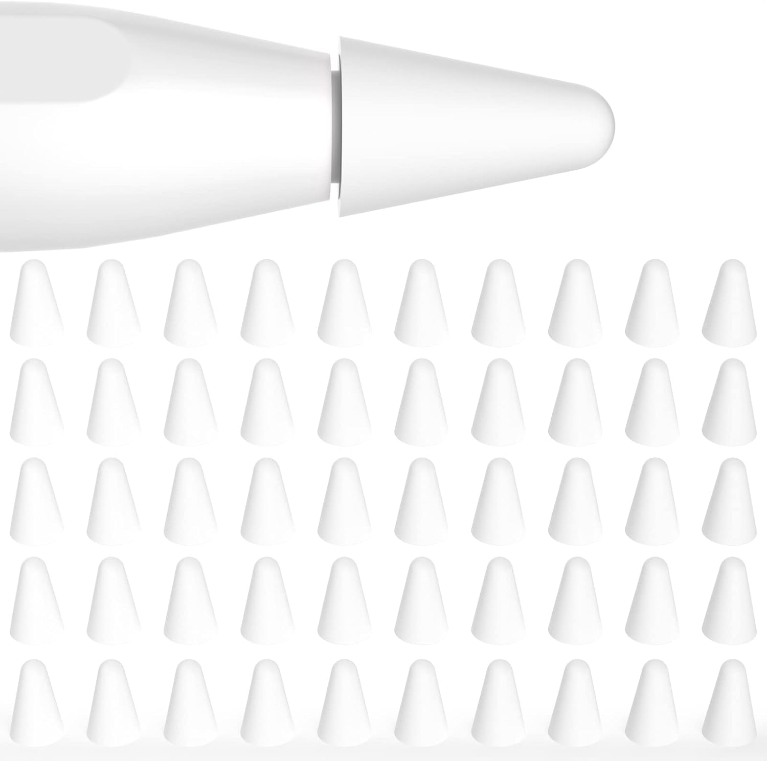 50 Pack Apple Pencil Nib Protectors: Noise-Free Drawing!