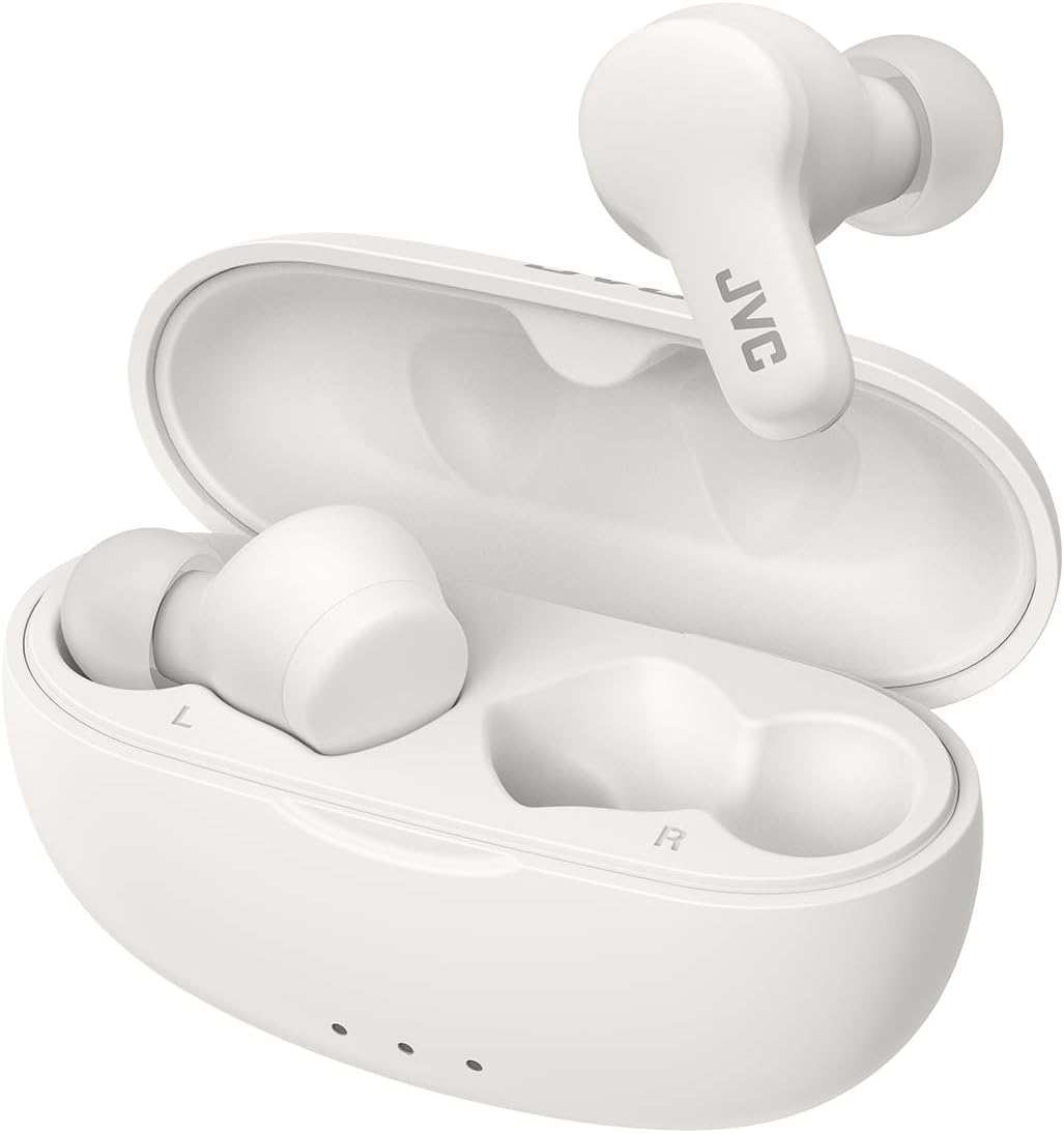 JVC Gumy Wireless Earbuds: 24-Hour Playback, IPX4, Secure Fit