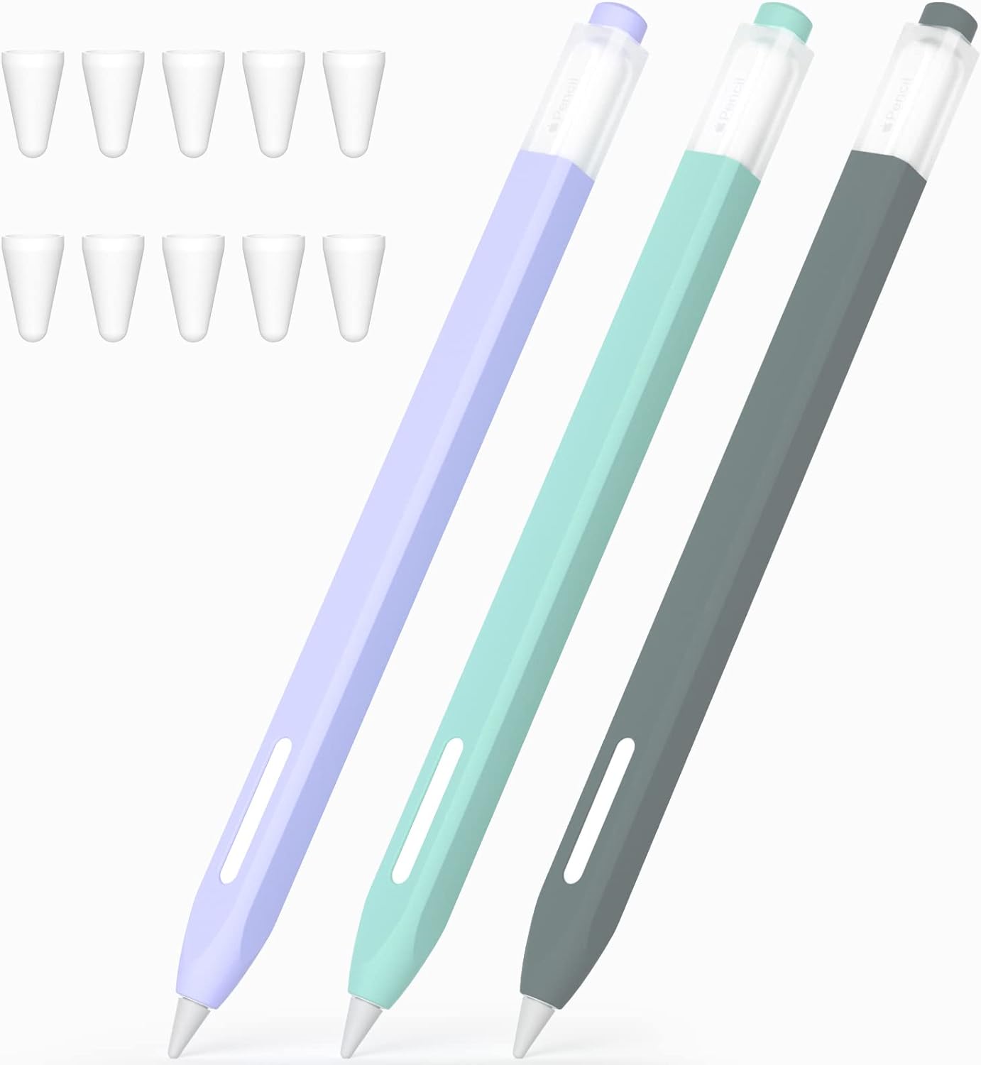 Durable Silicone Apple Pencil Case Trio by JOOSKO