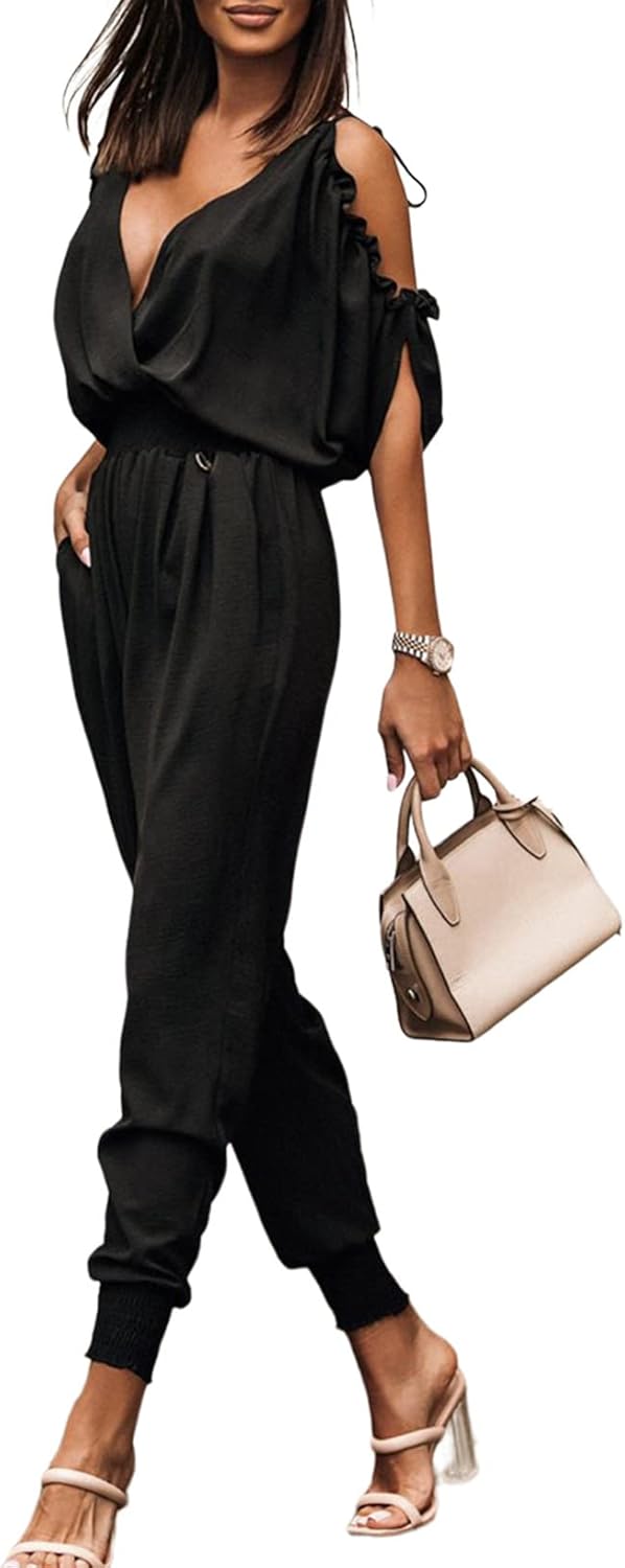 Dokotoo Jumpsuit for Women: Chic Cold Shoulder Summer Outfit