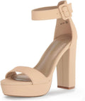 DREAM PAIRS womens Hi-lo Heeled Sandals - Comfortable Elevation