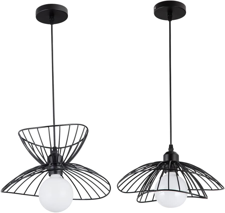 Retro Black Pendant Light for Kitchen Island and Dining Room