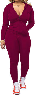 Women Two Piece Tracksuit Set - Slim Fit Activewear