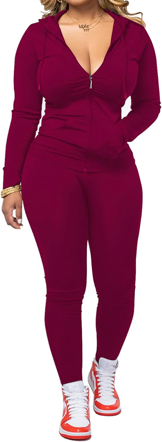 PINSV Women Two Piece Outfits for Workout and Casual Wear