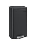 SONGMICS Trash Can with Lid, 8 Gallon Slim Kitchen Bin - Quiet
