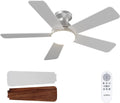 42 in Low Profile Ceiling Fan with Light and Remote - Quiet & Dimmable