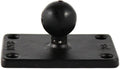RAM Mounts 2 in x 3 in Rectangle Base with 1 in Ball - Sturdy Vehicle