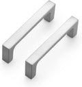 Solid 3 Inch Square Cabinet Handles 30 Pack - Brushed Nickel Pulls
