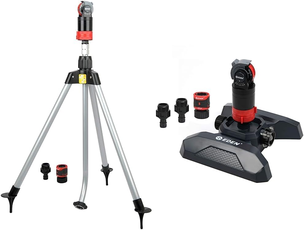 Eden Multi-Pattern Turbo Gear Drive Metal Tripod Sprinkler System
