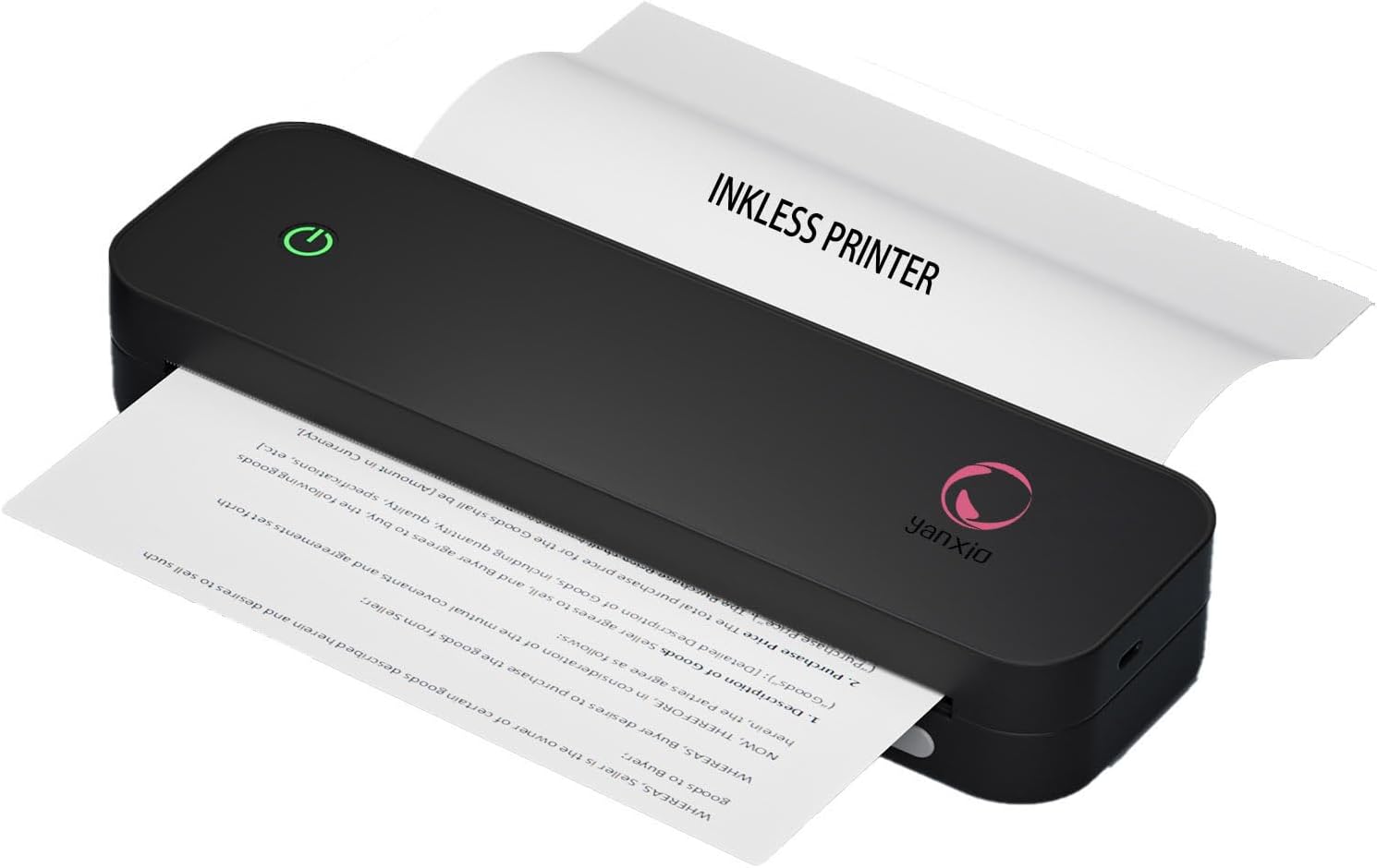 Portable Thermal Printer for Travel, Inkless Small Printer