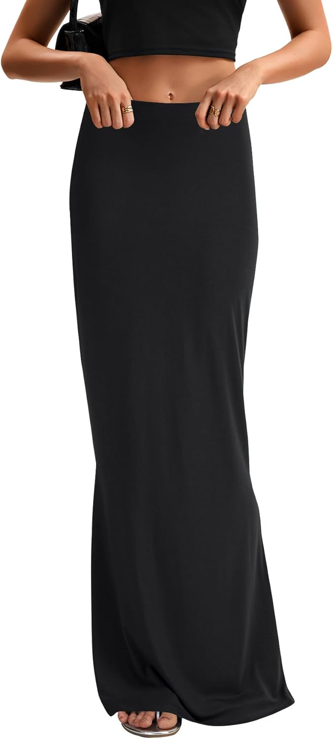 KIFOVEN Women's High Waist Elastic Flare Maxi Skirt Review