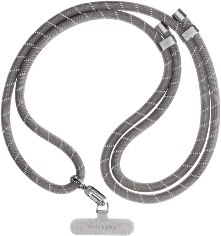 CASETiFY 8mm Rope Cross Body Strap - Hands-Free Charcoal Style