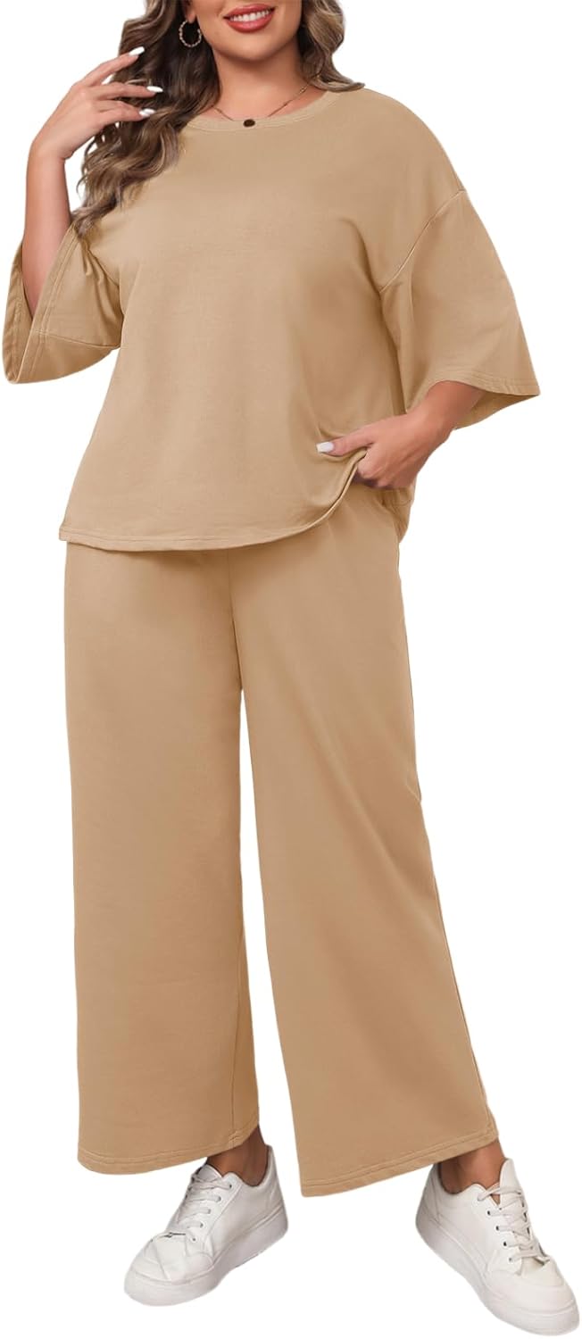 Beautife Womens Plus Size 2 Piece Outfits for Comfort and Style
