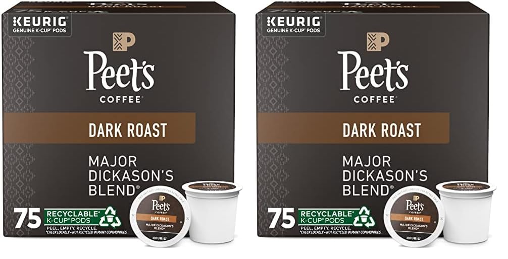 Peet's Major Dickason's Dark Roast K-Cups 150ct - Bold Flavor