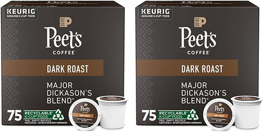 Peet's Major Dickason's Dark Roast K-Cups 150ct - Bold Flavor