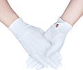 Zenssia Parade Gloves White Cotton Formal Tuxedo Gloves - Comfortable