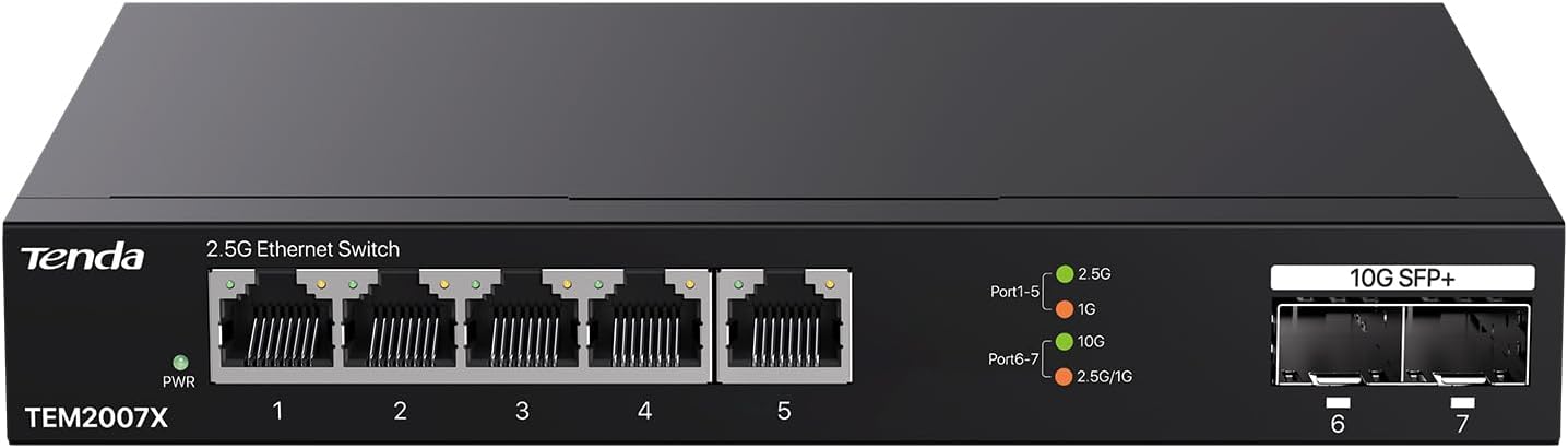 Tenda TEM2007X 5 Port 2.5G Ethernet Switch for Fast Networking