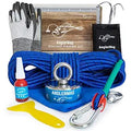 AnglerMag Magnet Fishing Kit 1250 lb Double Sided - Complete 10 Piece