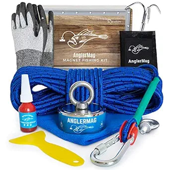 AnglerMag Magnet Fishing Kit: 1250 lbs Double Sided Magnet Set