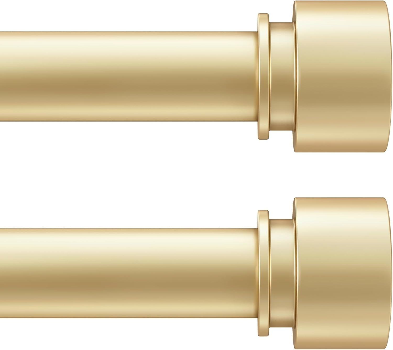 Heavy Duty Gold Curtain Rod Set for Windows 48 to 84 Inch