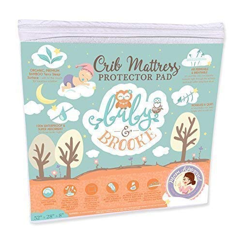 Organic Bamboo Viscose Fitted Crib Mattress Protector Pad