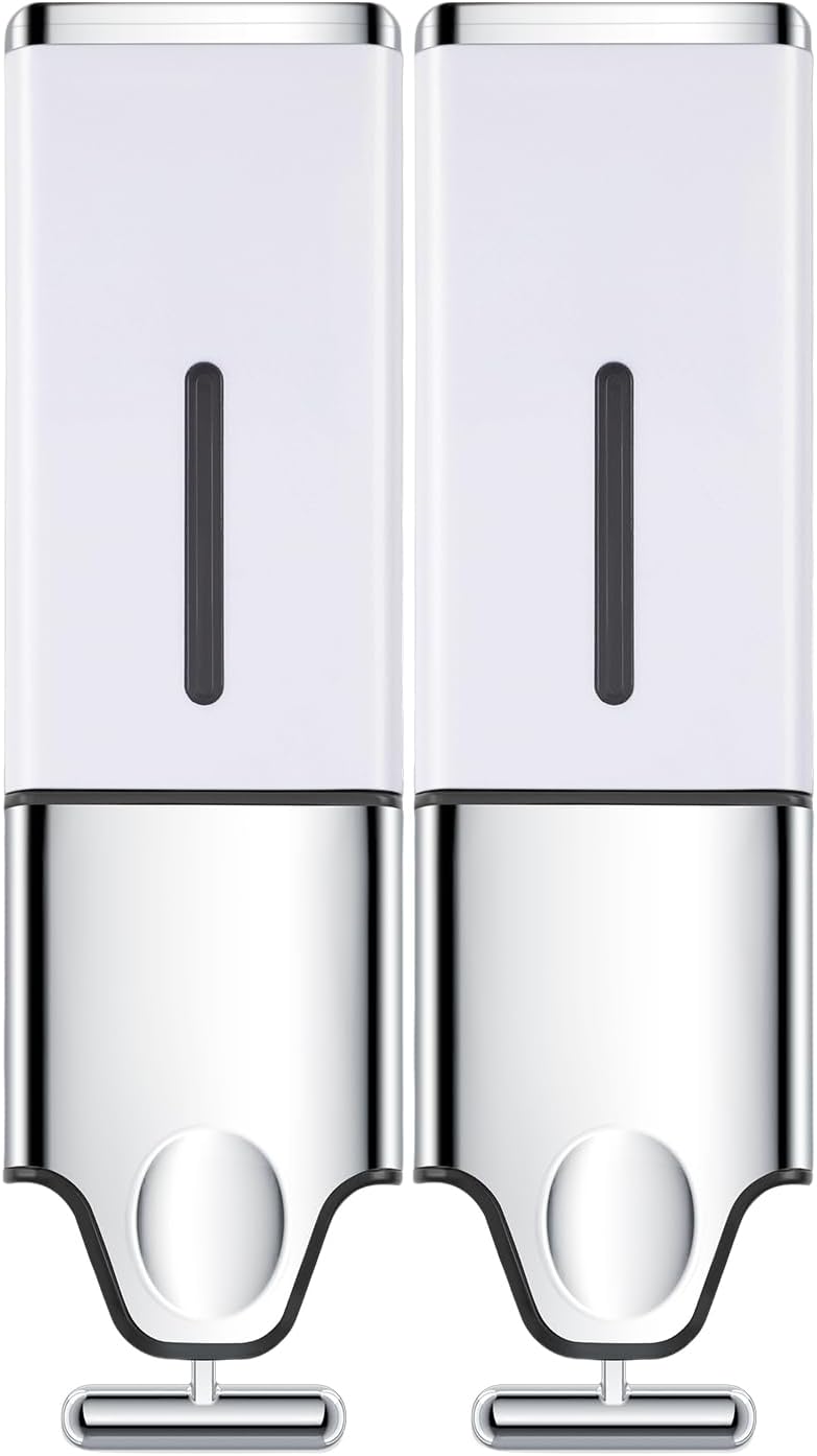 2-in-1 Quadrate Shower Dispenser for Soap and Shampoo Use