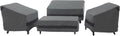 4-Piece Patio Furniture Covers Set Grey-Black - Waterproof 600D