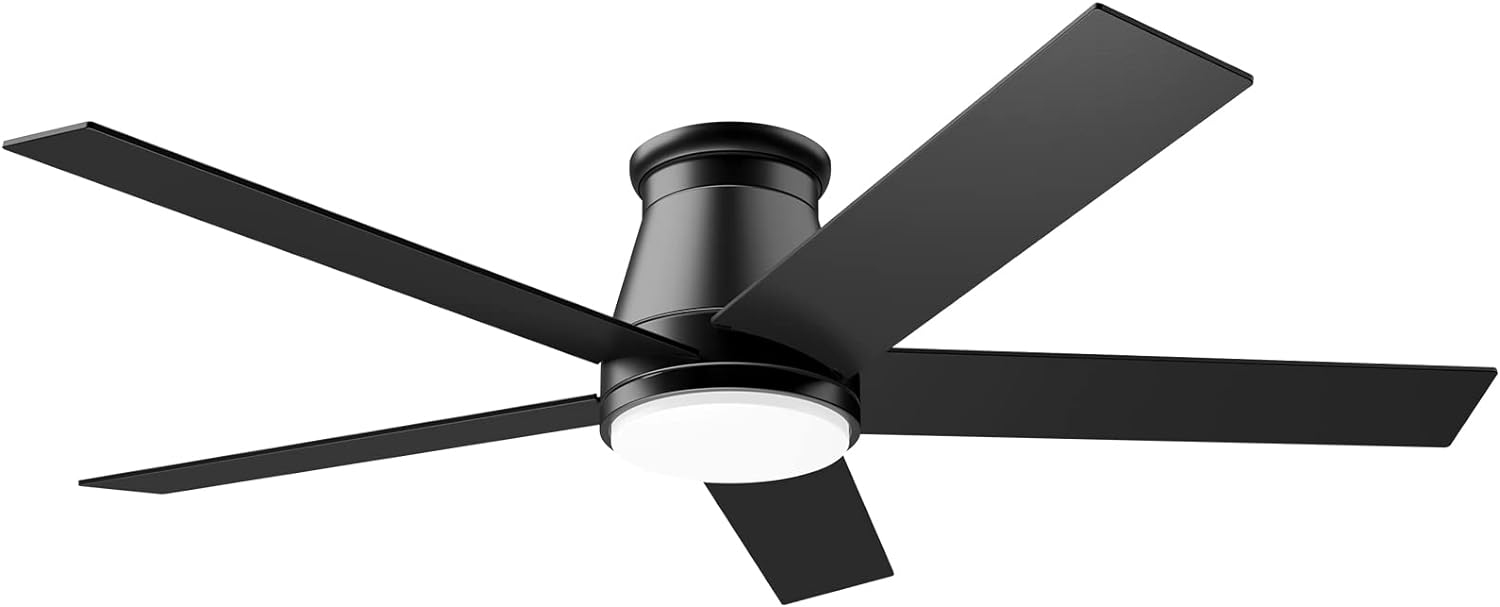 52 Flush Mount Ceiling Fan with Remote and Dimmable Light