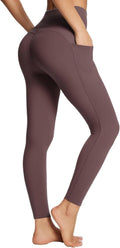 Women's High Waisted 7/8 Leggings with Pockets - Tummy Control