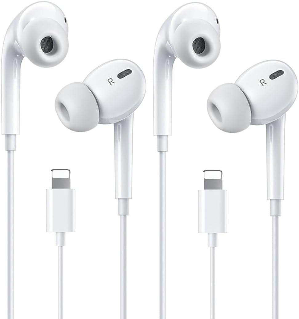 Volkano X 2-Pack iPhone Earbuds: Noise Reduction, Mic & Volume Control