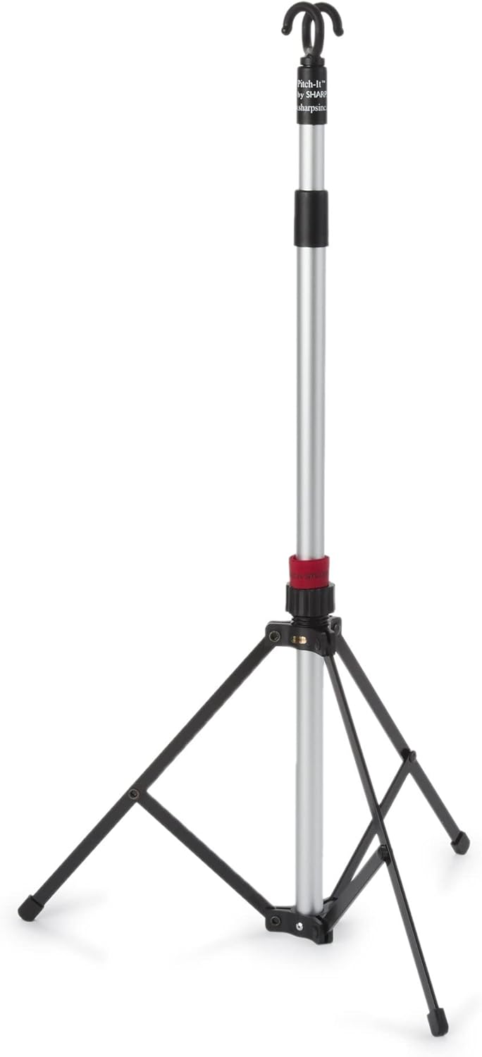 IV Pole Floor Stand with 2 Hooks and Tripod Stability Design