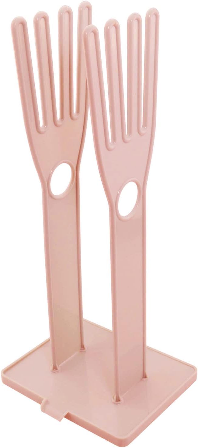 Flexible Pink Kitchen Glove Holder | Drain Rack & Towel Stand