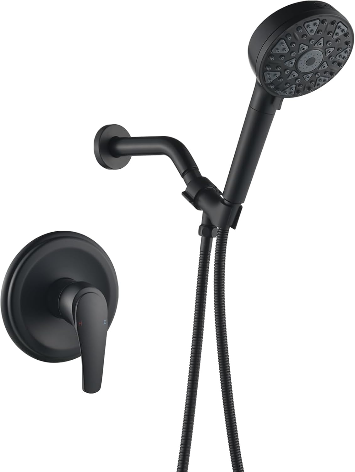 Shower Faucet Set with 7 Functions Handheld Shower Head Combo