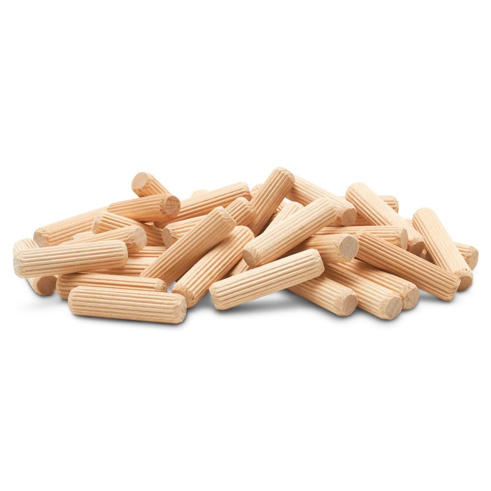 Wooden Dowel Pins 3/8 x 1-1/2 Inch for Woodworking Projects