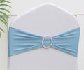 Baby Blue Chair Sashes 100 Pack - Light Blue Spandex Chair Sashes