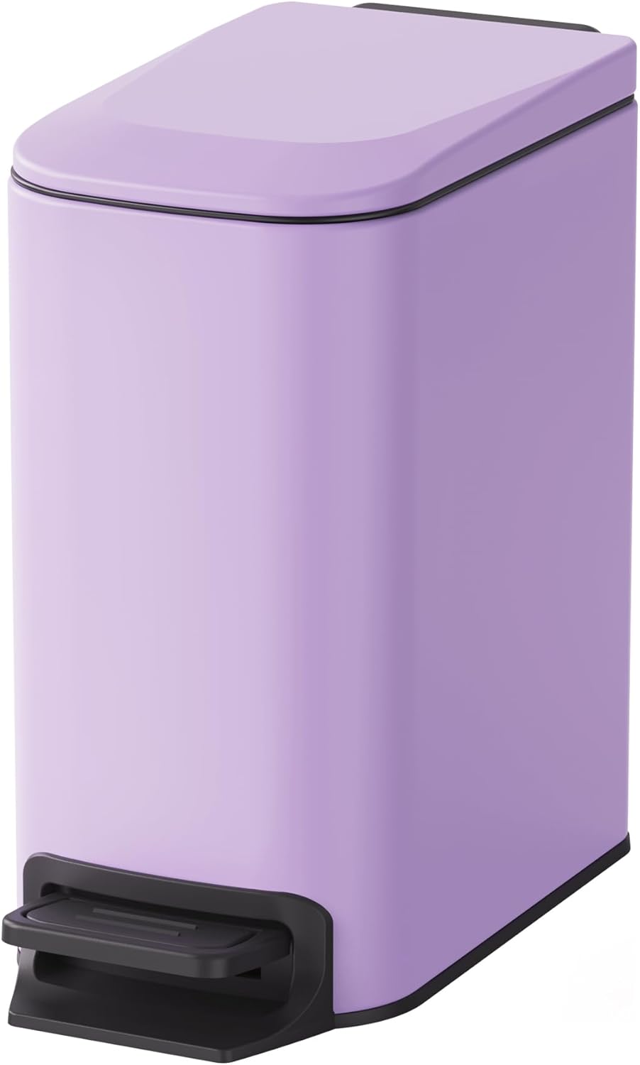 Cesun Small Bathroom Trash Can with Lid Soft Close and Step Pedal