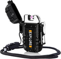 Waterproof Electric Dual Arc Lighter - Windproof USB Rechargeable