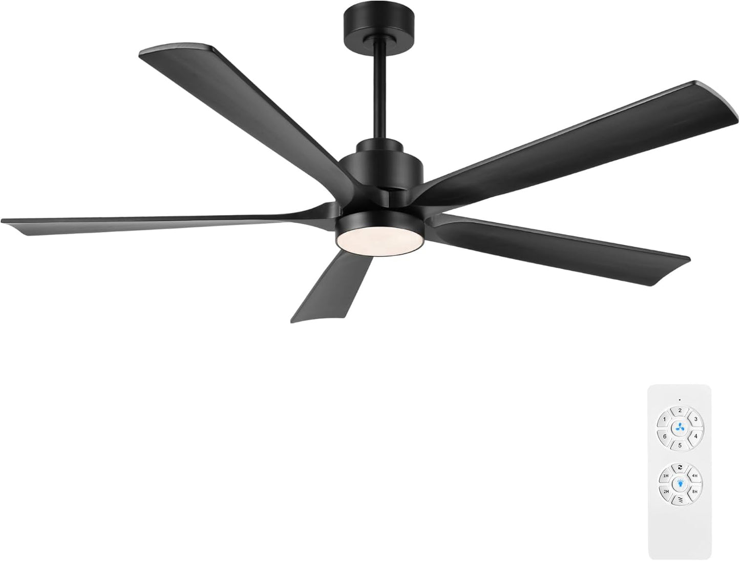 ELEHINSER 60 Inch Modern Ceiling Fan with Lights and Remote Control