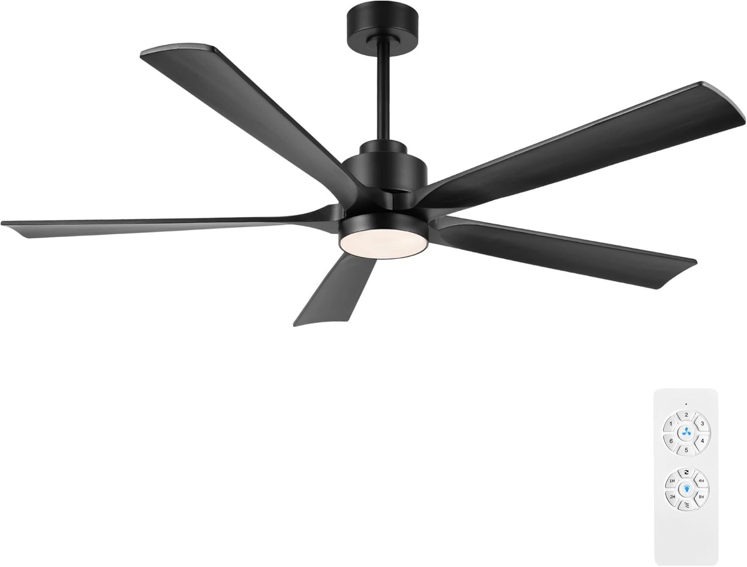 ELEHINSER 60 Inch Modern Ceiling Fan with Lights and Remote Control