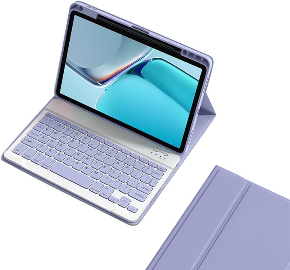 Keyboard Case for iPad A16 11 inch with Detachable Bluetooth Keyboard