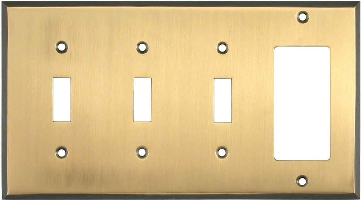 Switch Hits Antique Brass Gold Outlet Wall Plate for Elegance