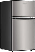 3.2 Cu ft Mini Fridge with Freezer - Double Door Compact Fridge