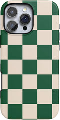 Casely iPhone 16 Pro Max Case Fit Check Green Checkerboard - Bold