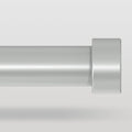Silver Curtain Rods for Windows 36 to 176 in - Heavy Duty 1 in