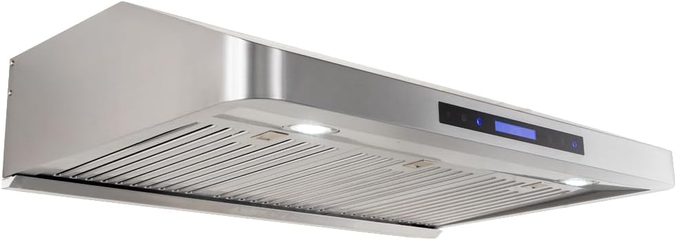 Proline Power 36 Wall Mount Range Hood: 600 CFM, Stainless Steel, LED Lights