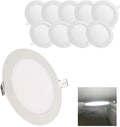 8 Inch 18W Ultra Thin Round LED Recessed Panel Downlight - 10 Pack