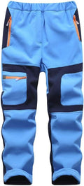 Kids Boy's Snow Waterproof Pants - Warm Fleece Softshell for Hiking